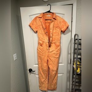 Size M orange jumpsuit never worn!